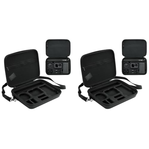 ZORBES® Polyurethane Carrying Case for DJI Osmo Action 3/4/5Pro Hard Shell Bag with Shoulder Strap Travel Not Included Camera Black 2 PCS ZORBES® Polyurethane Carrying Case for DJI Osmo Action 3/4/5Pro Hard Shell Bag with Shoulder Strap Travel Not Included Camera Black 2 PCS